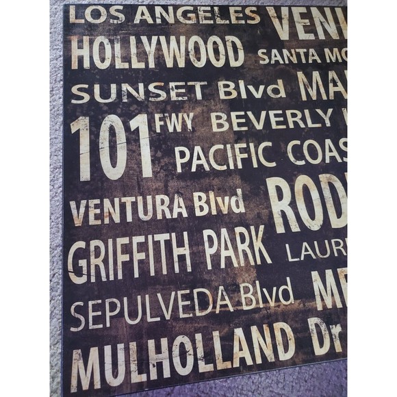 L.A. by Luke Wilson - Los Angeles Hollywood Rodeo Canvas Art 19"x19" - Picture 3 of 5